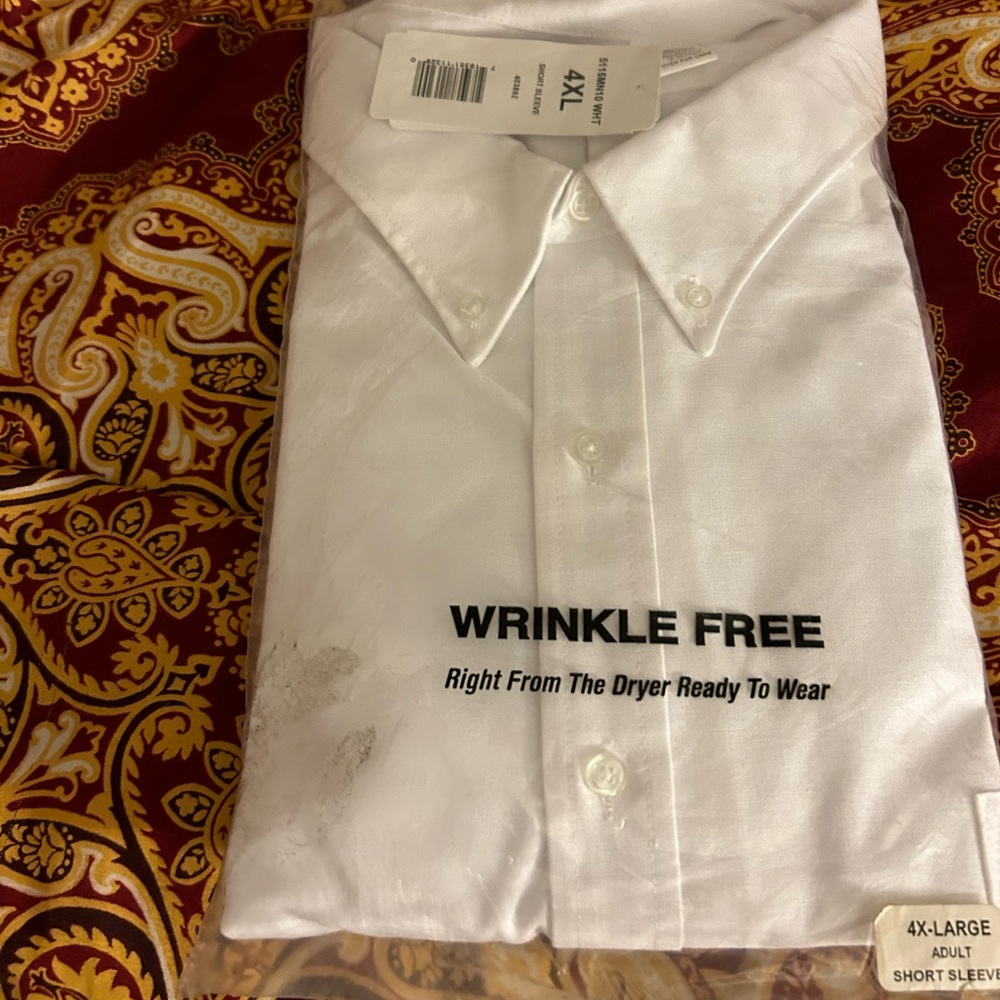 Plus size white button down